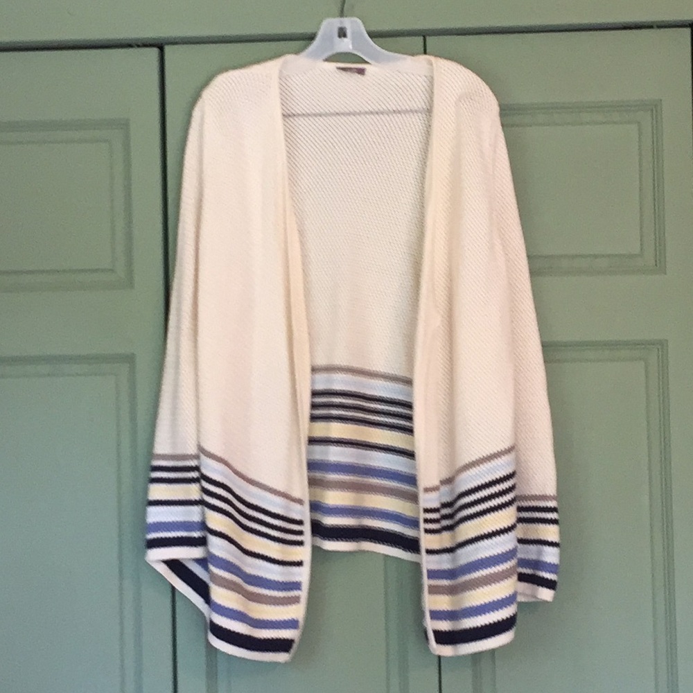 Jjill cascade sweater, L, beige with stripes